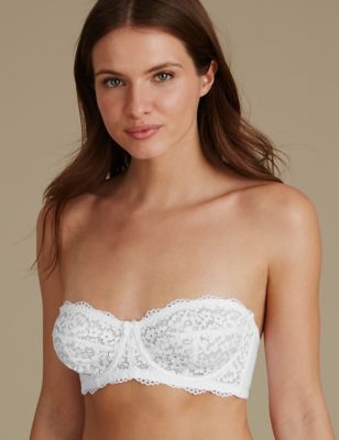 Vintage Lace Non Padded Strapless Bra A-E